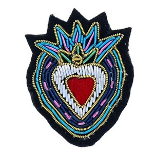 Épingles décoratives de style classique en tissu de toile personnalisé de haute qualité, lettre P, badges indiens, motif chinois - Product Image 2