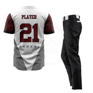 Tenues de baseball personnalisées respirantes - Tailles plus disponibles - 100% polyester - Vêtements de sport respirants - Product Image 2