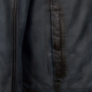 Chaqueta de Cuero Acolchada para Hombre, de Alta Calidad, Fabricada a Medida, con Logotipo Frontal, Impermeable, Resistente al Viento, Diseño Personalizado, OEM - Product Image 4