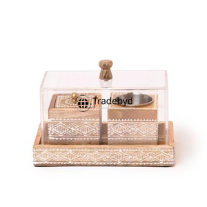 Tradebyd Brûleur d'encens en bois naturel avec trous de flux d'air conçu pour une diffusion uniforme des odeurs dans la maison ou les espaces de méditation - Product Image 1