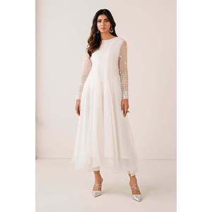 Vestido de Gasa Bordado PR-1125 para Primavera/Verano - Product Image 1