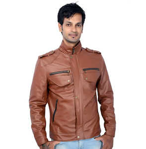 Veste d'hiver en cuir sur mesure pour hommes, prix de gros, veste en cuir de bonne qualité, veste en cuir pour hommes - Product Image 2