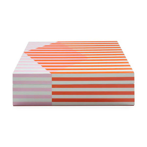 Juego decorativo hecho a mano de cajas de laca a rayas modernas para el hogar o el regalo - Product Image 1