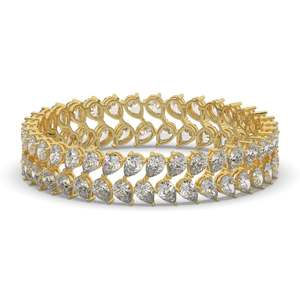 Pulsera de Plata de Ley 925 de Lujo Ruizuan para Hombre y Mujer, Brazalete de Moda con Diamantes de Moissanita, Joyería Hecha a Mano - Product Image 2