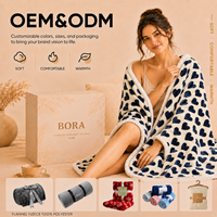 Couverture Polaire Personnalisée OEM ODM Ultra Douce, Écologique, Anti-Bactérienne, Légère, Luxueuse et Moelleuse pour Lit et Canapé