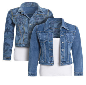 Chaqueta vaquera de gran tamaño OEM para mujer, informal, transpirable con botones, MOQ bajo, relleno de algodón para salidas de otoño e invierno, chaqueta vaquera - Product Image 5