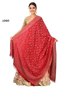 Chales estampados de gran tamaño para mujer, chales de lujo de alta calidad, hecho en Pakistán, chal de Cachemira para todas las estaciones, diseño de frontera - Product Image 5