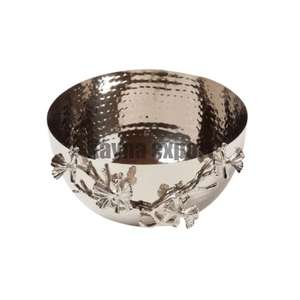 Cuenco de lujo decorativo martillado con diseño elegante, cuencos de frutas y frutos secos, decoración de comedor de mesa, cuencos de metal con acabado plateado - Product Image 6