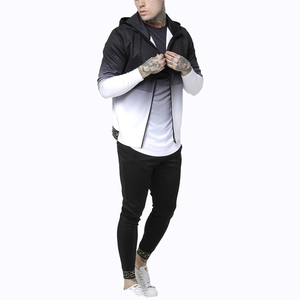 High Quality Men's Skinny Tracksuits Custom Logo Printed Hooded Collar New Arrival Solid Color Long Sleeve Direct Factory Supply - Product Image 3