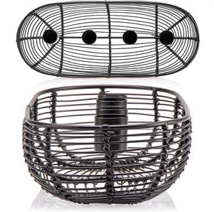 Chandelier ovale de luxe en fil métallique 4 bougeoirs décoratifs pour accessoires de maison et décoration de chambre Matériau en fer Ensemble de Noël Taille - Product Image 2