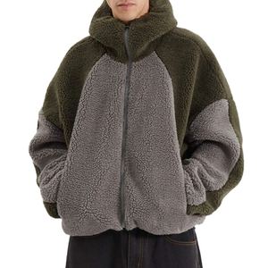 Vente en gros d'usine personnalisable Service de designer Fabrication de qualité supérieure Pull à capuche Sherpa Sublimation Hommes Hiver 100% - Product Image 1