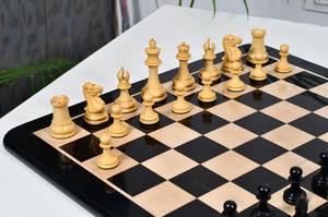 Piezas de Ajedrez Staunton de 1849 Reproducidas en Primera Calidad, Madera Pesada de Ébano y Boj con Sello en el Lado del Rey, Rey de 3.75 Pulgadas a Precio Económico - Product Image 3