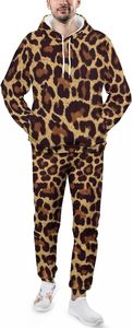 Survêtement personnalisé à imprimé léopard unisexe |   Ensemble sweat-shirt et jogging streetwear |   Fournisseur de vêtements de sport à marque privée OEM - Product Image 5