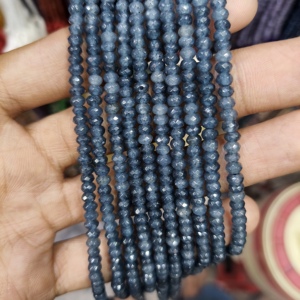 ลูกปัดพลอยแซฟไฟร์ธรรมชาติขนาด17นิ้ว - Product Image 2