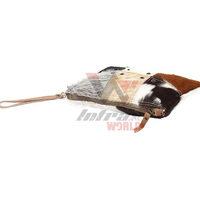 100% cuir de vachette naturel pochette portefeuille personnaliser taille bracelet en cuir occidental vrais cheveux sur cacher cuir fermeture éclair sac à main pour les femmes