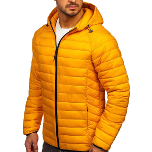 Veste matelassée d'hiver coupe-vent en polyester 100% léger personnalisé ODM avec fermeture éclair pour hommes - Product Image 3