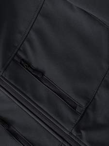 Custom Eco-Friendly impermeable a prueba de viento transpirable chaqueta con capucha Softshell para los hombres de invierno al aire libre de poliéster Shell frontal alto - Product Image 4