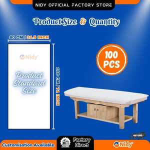 Drap de lit jetable NIDY, couvre-lits doux non tissés pour spa et salon pour les soins de massage, de beauté et de bien-être - Product Image 2