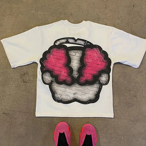 2025 nouveau fabricant personnalisé hommes T-Shirt lourd 100% coton Boxy recadrée DTG impression dessin animé graphique surdimensionné t-shirts formel - Product Image 2