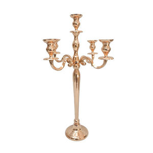 Rose Gold Christmas Votive <b>Candle</b> Stand Holder for Home & Hotel Lighting Decor Elegant <b>Pillar</b> Candelabra - Product Image 1