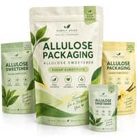 Sachets d'emballage personnalisés pour substituts de sucre, imprimés numériquement, en allulose, type stand-up, vides (sans produit inclus)