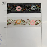 Dentelle en tulle brodée florale colorée, luxueuse et écologique, pour la mode nuptiale et la décoration intérieure, motifs complexes, pour demoiselles d'honneur