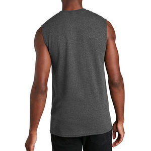 Men's High Quality Summer Sleeveless <b>Tank</b> <b>Top</b> Breathable Knitted Gym <b>Workout</b> Fitness T-Shirt for Bodybuilding - Product Image 5