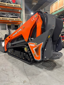 Minicargadora de orugas XC1100 usada de 25Hp con motor diésel, con accesorio de cuchilla angular, certificación CE EPA, cargadora compacta de orugas. - Product Image 3
