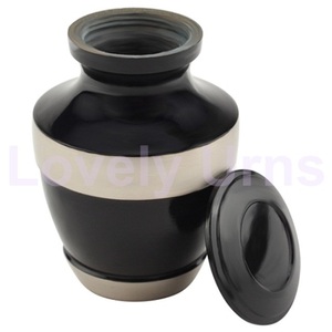 Adria Black Brass Recuerdo Urnas Para Cenizas Caja De Terciopelo Gratis - Product Image 2