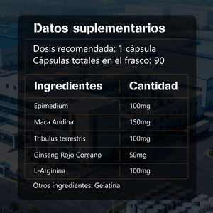 Capsules de soutien masculin certifiées HACCP ISO GMP, Epimedium, Maca Andina, Tribulus Terrestris, <span class=keywords><strong>L</strong></span>-Arginine, étiquette privée, marque personnalisée - Product Image 2