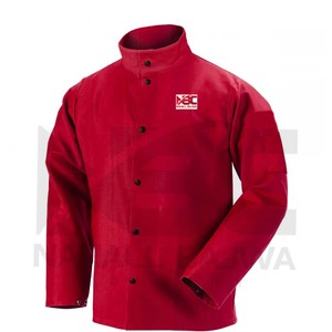 Chaqueta de soldadura de algodón 2023 FR de alta calidad 100% hecha en Pakistán con mangas de cuero ropa de seguridad - Product Image 3