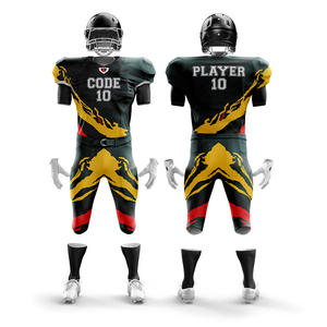 Ensemble de vêtements de football américain grande taille en gros avec logo personnalisé maillot respirant à manches courtes uniformes à bas prix pour les équipes et les clubs - Product Image 1