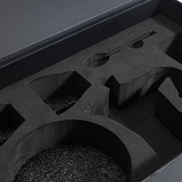Boîte cadeau rigide magnétique noire personnalisée avec insert en mousse et logo pour l'emballage de parfums, de bijoux et de cosmétiques