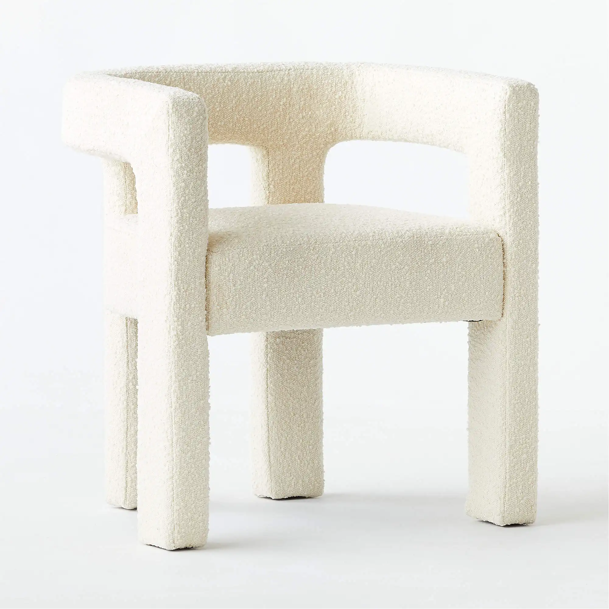 Nieuwe Designer Leisure Gestalte Eetstoel Moderne Boucle Stoffen Stoelen Met Gestoffeerde Fluwelen Eetkamerstoel Voor Eetkamer Ch