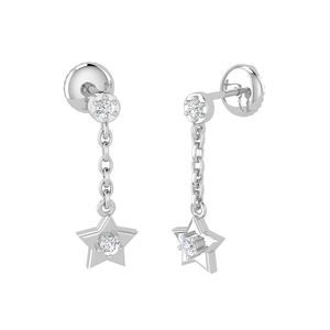 Nuevos Pendientes de Diamantes Rikhava Chapados en Oro de 14K al por Mayor, Accesorio de Moda para Bodas, Compromisos y Fiestas, 0.13CT - Product Image 1