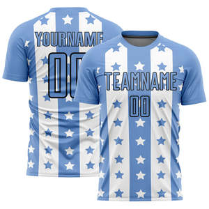 เสื้อฟุตบอลแบบสั่งทำ น้ำหนักเบา ระบายอากาศได้ดี ทรงสปอร์ต พิมพ์ลายแบบ Sublimation สำหรับทีม ผลิตจากโพลีเอสเตอร์ 100% แขนสั้น ขายดี - Product Image 4
