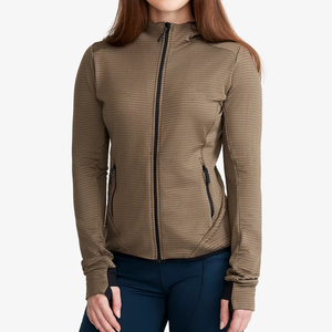 2024 New Arrival Custom High Quality Cotton Polyester Blended Full Zipper Up Young Ladies Stylish Hoodies From BD Supplier - Product Image 3