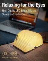 USB rechargeable couverture en bois pliant livre lampe lecture intelligente led lumière Home Desk Organ décorer veilleuse pour cadeau créatif