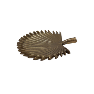 Plat de service en forme de feuille en aluminium noir en vrac personnalisé vaisselle écologique pour la maison et le restaurant plateau de service fini - Product Image 3