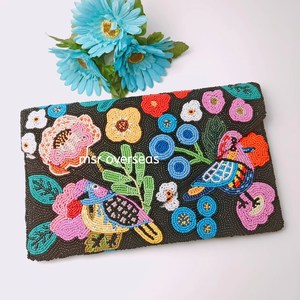 Bolso de Mano / Cartera de Diseño Hecho a Mano para Mujer, de Lujo, Moderno, para Fiesta, Boda, Banquete, con Lentejuelas Brillantes, Bordado y Cuentas - Product Image 4