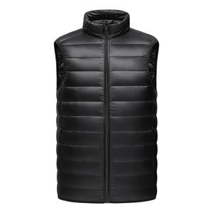 Nouveau Style à la mode col montant fermeture éclair sans manches sport gilet 100% Nylon coupe-vent doudoune personnaliser imprimé hommes Streetwear - Product Image 3
