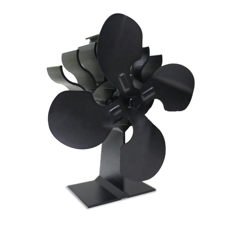 Улучшенный высокоэффективный низкопотребляемый новый вентилятор для камина без аккумулятора с 4 лопастями вентилятор для дымохода нагреваемая дровяная печь Fa
