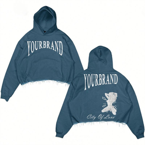 Sweat-shirt à capuche de sport deux pièces pour homme en coton de haute qualité Ensemble Streetwear brodé avec logo personnalisé pour l'entraînement d'hiver Décontracté - Product Image 3