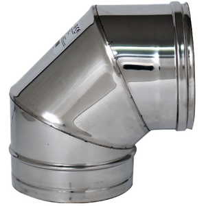 Gomito in acciaio inox 304 da 90° per stufa 20 cm - Product Image 1