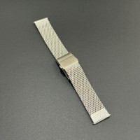 Bracelet de montre en acier inoxydable 316L poli, maille milanaise, boucle déployante, 20 mm, finition miroir Grade A/B, logo personnalisé, compatible avec les montres