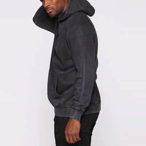 Sweat-shirts à capuche pour hommes les plus vendus, lavage à l'acide, matière polaire de haute qualité, logo personnalisé, motif uni, OEM, couleur unie, meilleur prix - Product Image 2