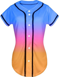 Conjuntos de Camisetas de Softbol Personalizadas con Impresión por Transferencia de Calor de Cuerpo Completo, 100% Poliéster, Transpirables, de Secado Rápido, Uniformes Hechos a Medida para Jugadores - Product Image 3