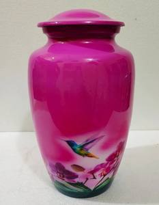 Urne de crémation en alliage classique rose pour cendres humaines adultes urne de crémation commémorative pour cendres humaines avec sac en velours - Product Image 6