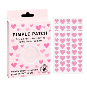 맞춤형 핑크 하트 모양 하이드로콜로이드 여드름 패치 치료 얼굴 피부 스팟 여드름 패치 스킨케어용 - Product Image 1