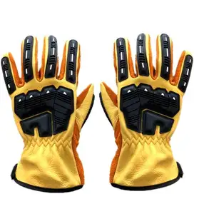 SONICE High Quality TPR Guantes Anti Impact Construction Protective Leather Welding Guantes Mechanical Safety Work Gloves